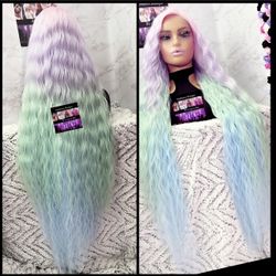 Human Hair Blended Lace Front Wig 