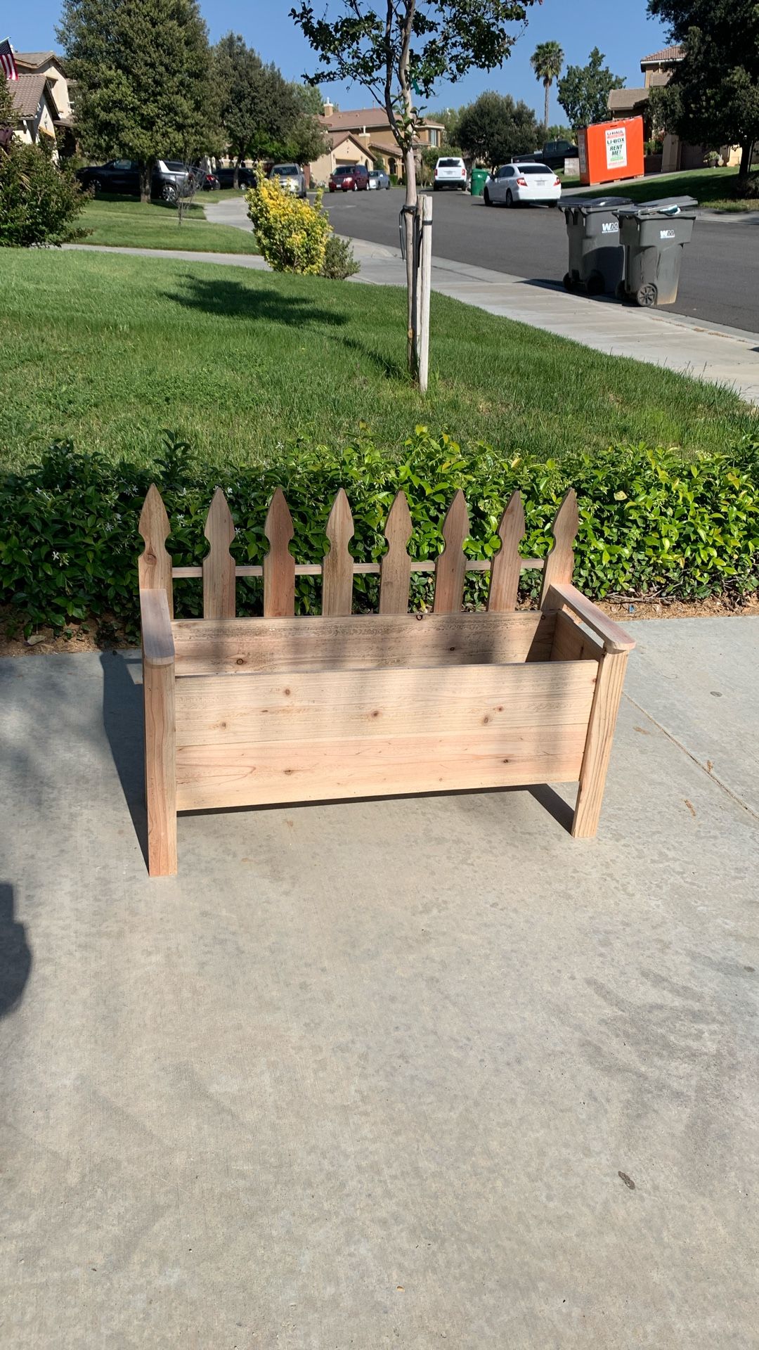Cedar Planter Box Bench