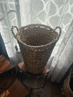 Woven Rattan Planter Basket From Hobby Lobby 