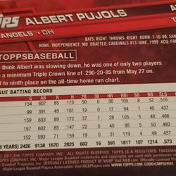 Albert PUJOLS baseball Card Angels