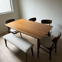 Kitchen Table + Chairs + Bench