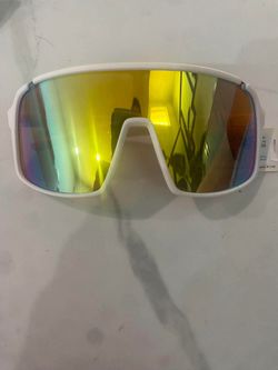 DSG Full Rim Shield White Orange Sunglasses