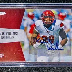 (RC) Malik Williams Red Auto Premier Draft 2018 Hit