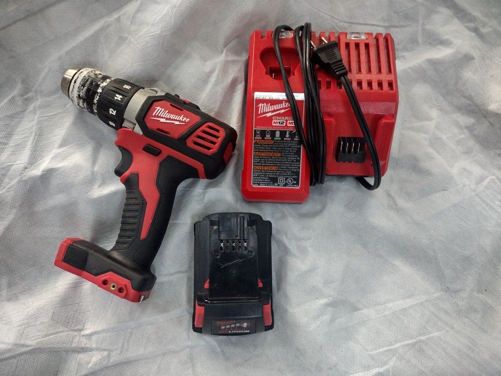 Milwaukee Drill With Battery And Charger.