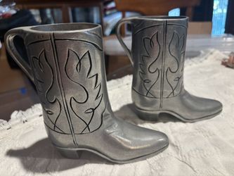 Wilton Armele Cowboy Boot Pewter Vintage 