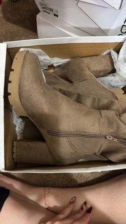 Wild Diva Tan Suede Ankle Boots