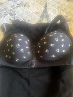 One Black flowered bra no underwire