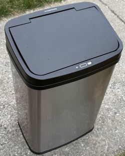 Stainless steel garbage can