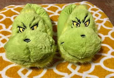 Primark The Grinch x Primark Green Faux Fur Slip-On Slippers US 7/8 EU 38/39