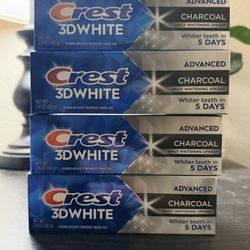 Crest 3D White Advanced Charcoal Teeth Whitening Toothpaste - 2.4 oz: Sodium Fluoride,