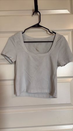 White Crop Top Short Sleeve Tee