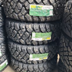 31/10.50/15 TBB Mud Terrain Tires Installed And Balanced/ Instaladas Y Balanceadas