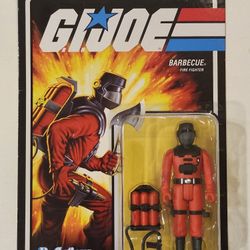 SUPER 7 REACTION FIGURES . G.I.JOE. BARBECUE . 3.75 " ACTION FIGURE.
