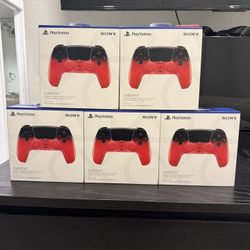 Techno Red Dualsense Controller 