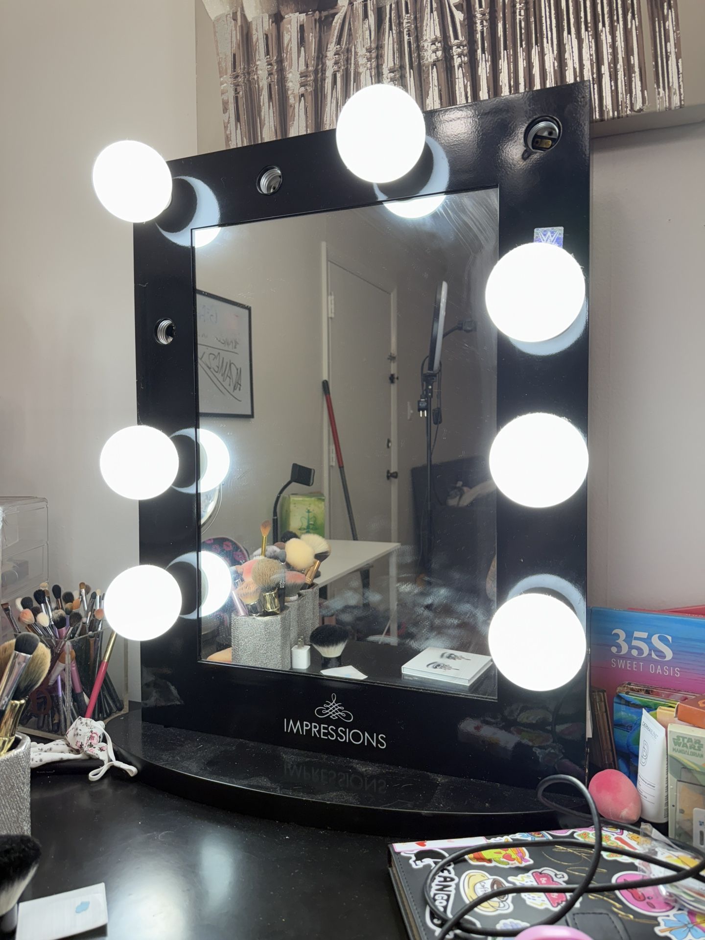 Black Vanity Mirror