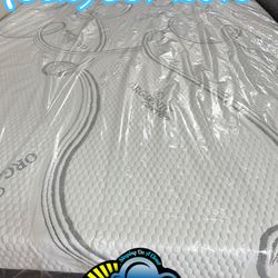 Queen Organic Memory Foam Mattress And Boxspring Bed Set New Cama 