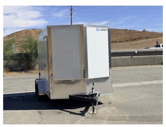 7x12 ST DLX Flat Top V-Nose Enclosed Cargo Trailer - 7,000 LB GVWR - 84" Interior Height - Cargo Doors