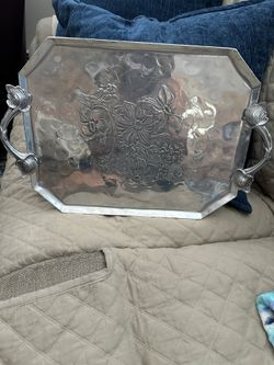 Vintage Rectangular Hammercraft Aluminum Serving Tray 10x14