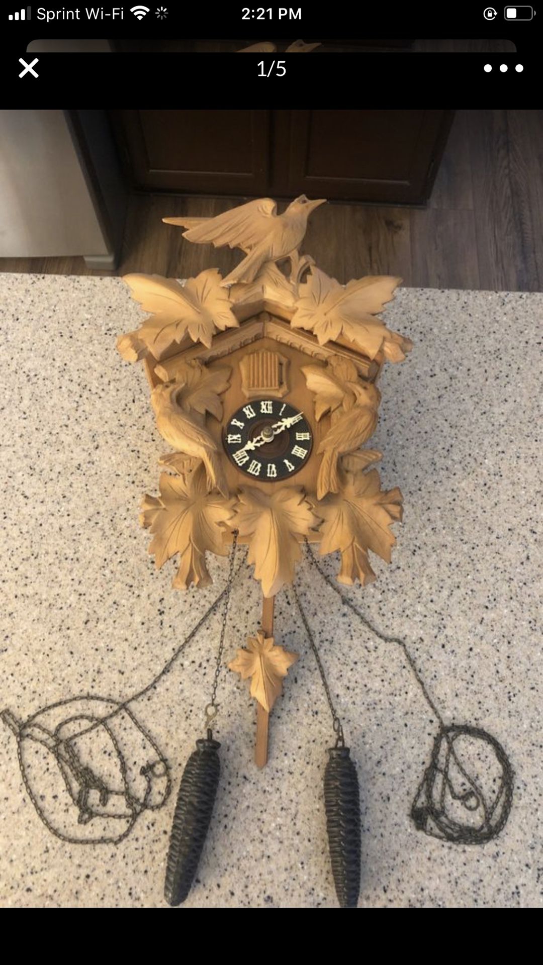 Vintage Antique Made In Germany Regular Cuckoo Clock Black Forest