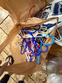 7 bags Mixed Lot of Plastic Clothes Hangers