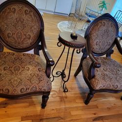 Queen Anne Round Back Venetian Chairs
