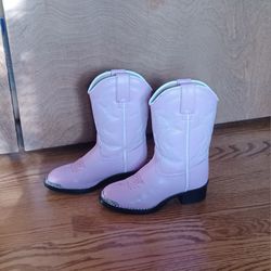 Girls pink cowboy boots Durango, size 10.D