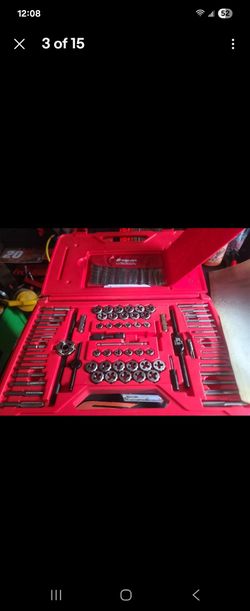 Snap-On Tools 117 PIECE SAE and Metric Master Tap and Die & Drill Set TDTDM117A mint condition
