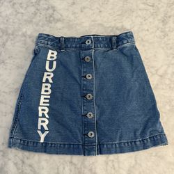 Burberry Women’s/Girls Denim Logo Skirt 