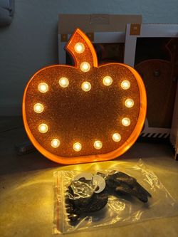 NEW**8” lighted pumpkin
