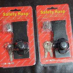 safety hasp 4 inch key operated self locking, pack of 2