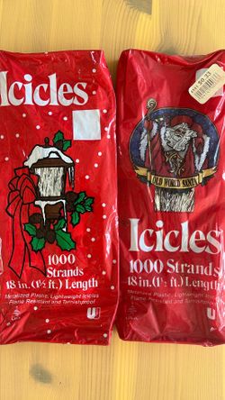 2 Pack Of Vintage Icicle Strands Christmas Tree