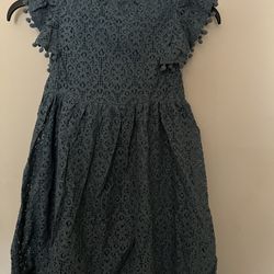 2 bunnies Floral Print Blue Dress 