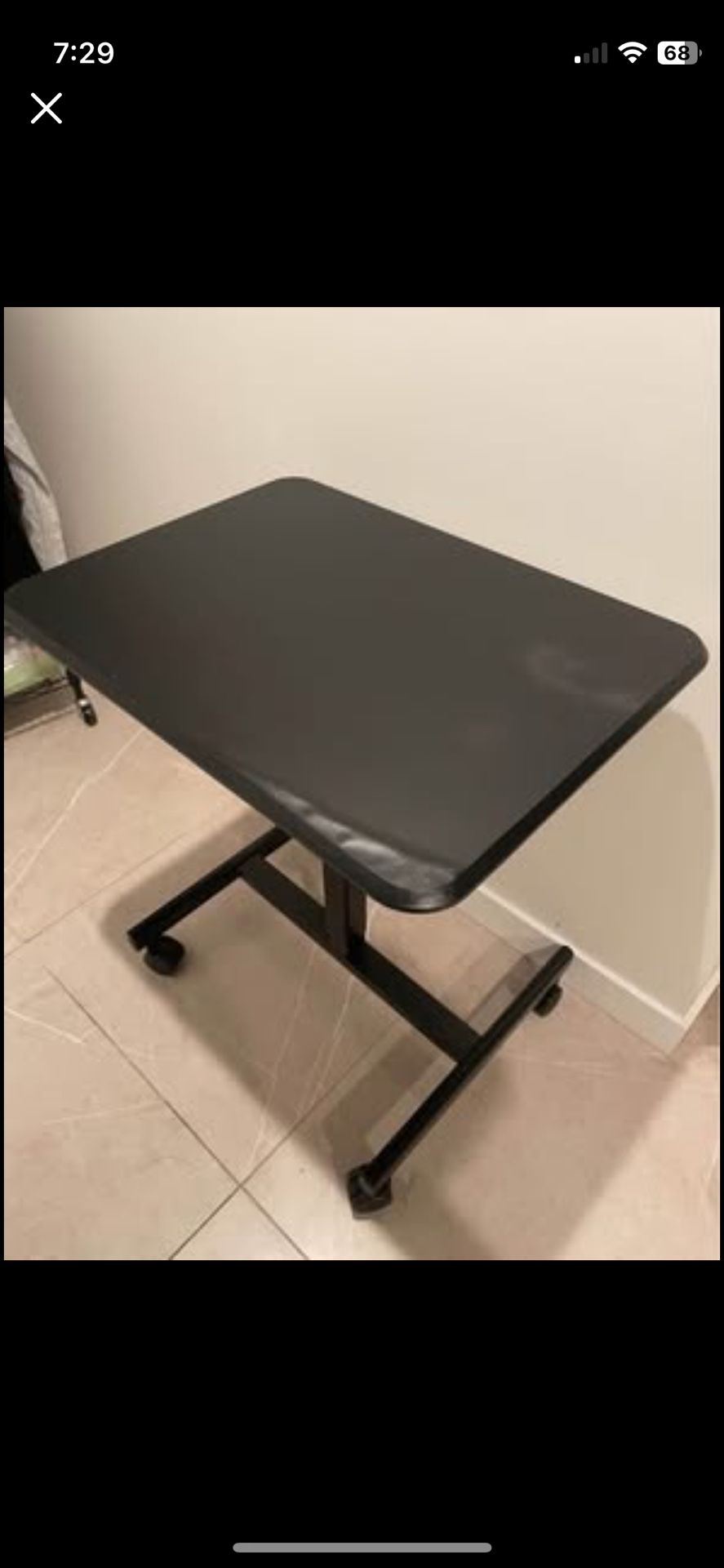 Black Table With Wheels