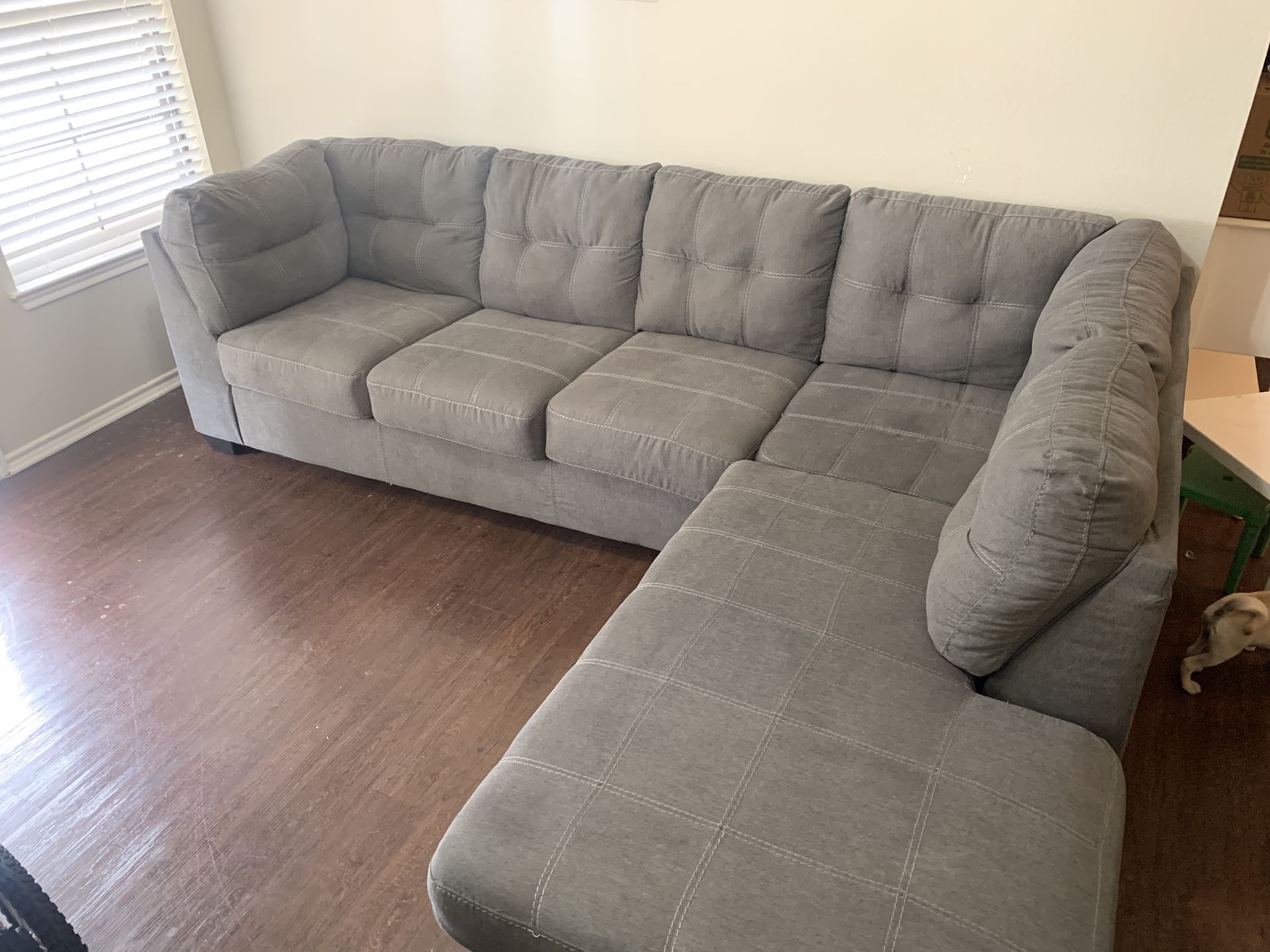 Grey sectional sofa couch