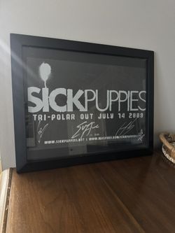 Signed Sick Puppies Concert Poster