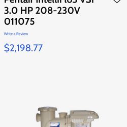 “Barely Used” Pool Pump - Pentair IntelliFlo3 VSF
