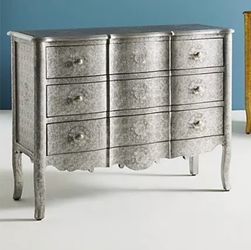 Anthropology metal embossed dresser
