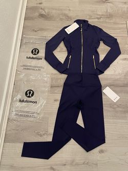 Lululemon Navy Jacket and Leggings Set size 2