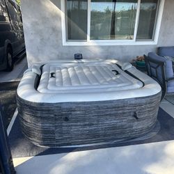 INTEX PureSpa Greystone Deluxe Inflatable Hot Tub