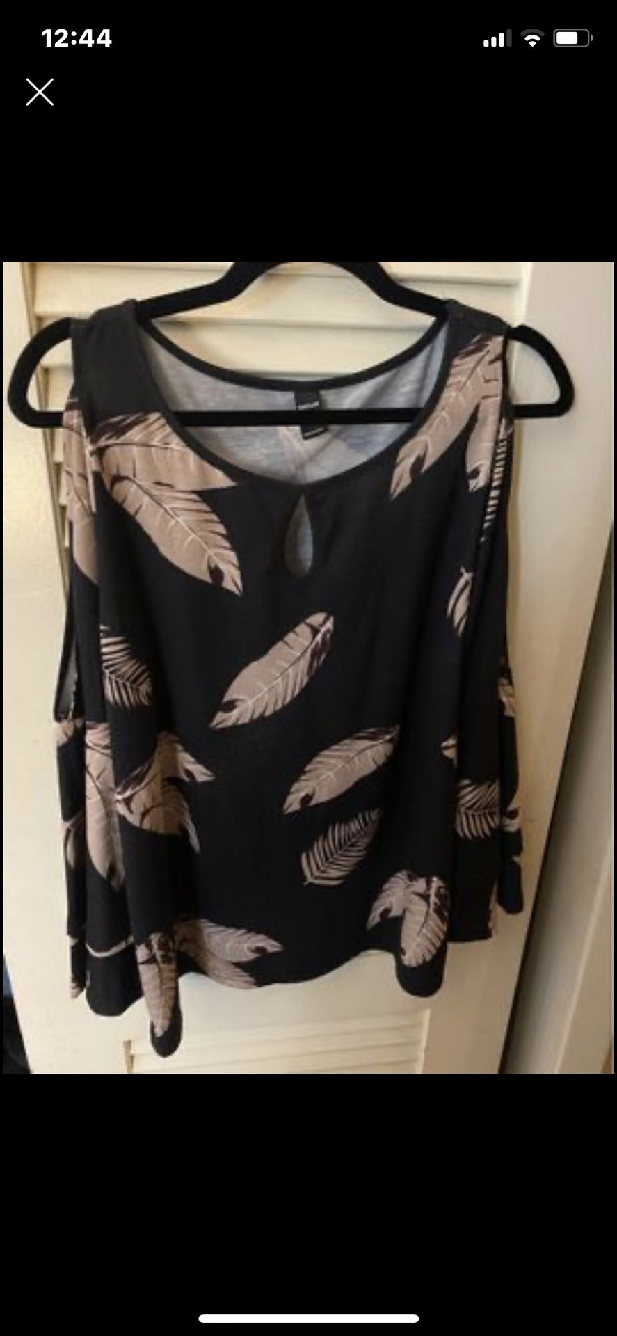 Tunic Cold Shoulder Top Shirt Size Medium