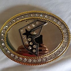 Belt Buckle  Silver And Gold Tone 
