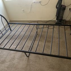 Black twin size bed frame