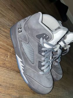 Jordan 5 wolf grey 2026 release super clean uppers used 2 times OG all looking for trades or cash offers.