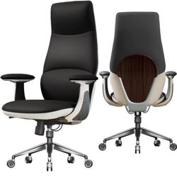 ERGONOMIC GENUINE LEATHER OFFICE CHAIR 