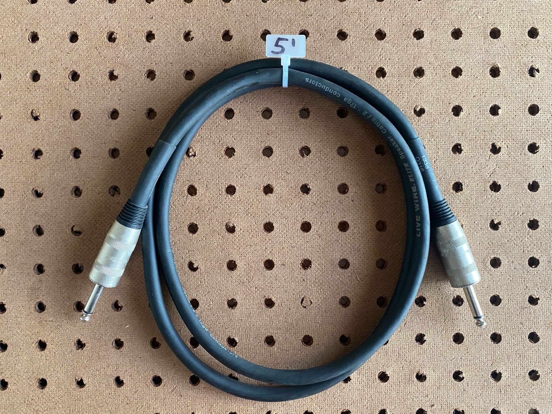 5 ft Live Wire Elite Speaker Cable – 12ga – Neutrik Connectors