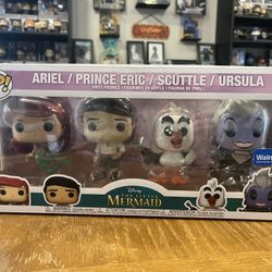 Funko Pop Disney Little Mermaid 4pack of Ariel, Prince Eric, Scuttle, and Ursula