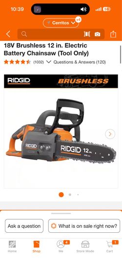 18V Brushless 12 in. Electric Battery Chainsaw (Tool Only)