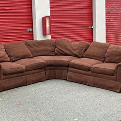 Brown / Redish Century Sectional Sofa – Free Curbside Delivery