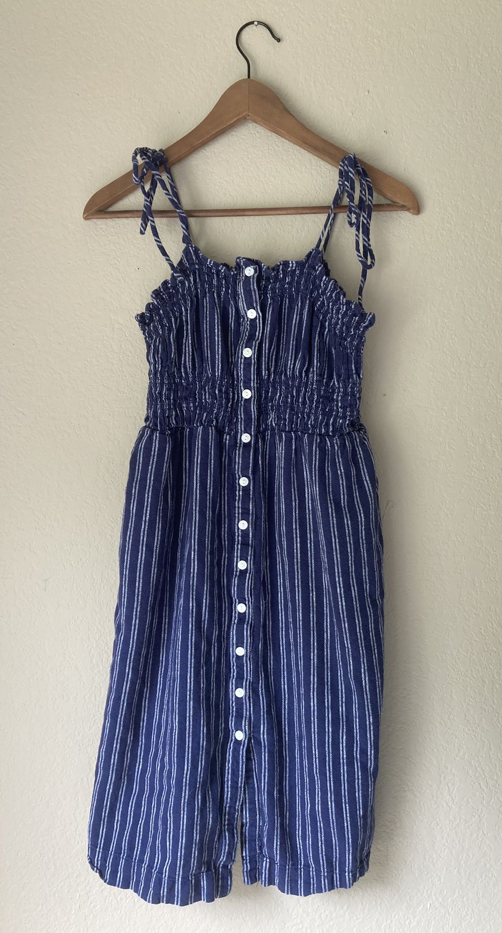 Blue Dress With White Stripes