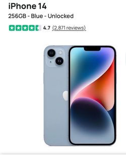 Blue iPhone 14  256gb